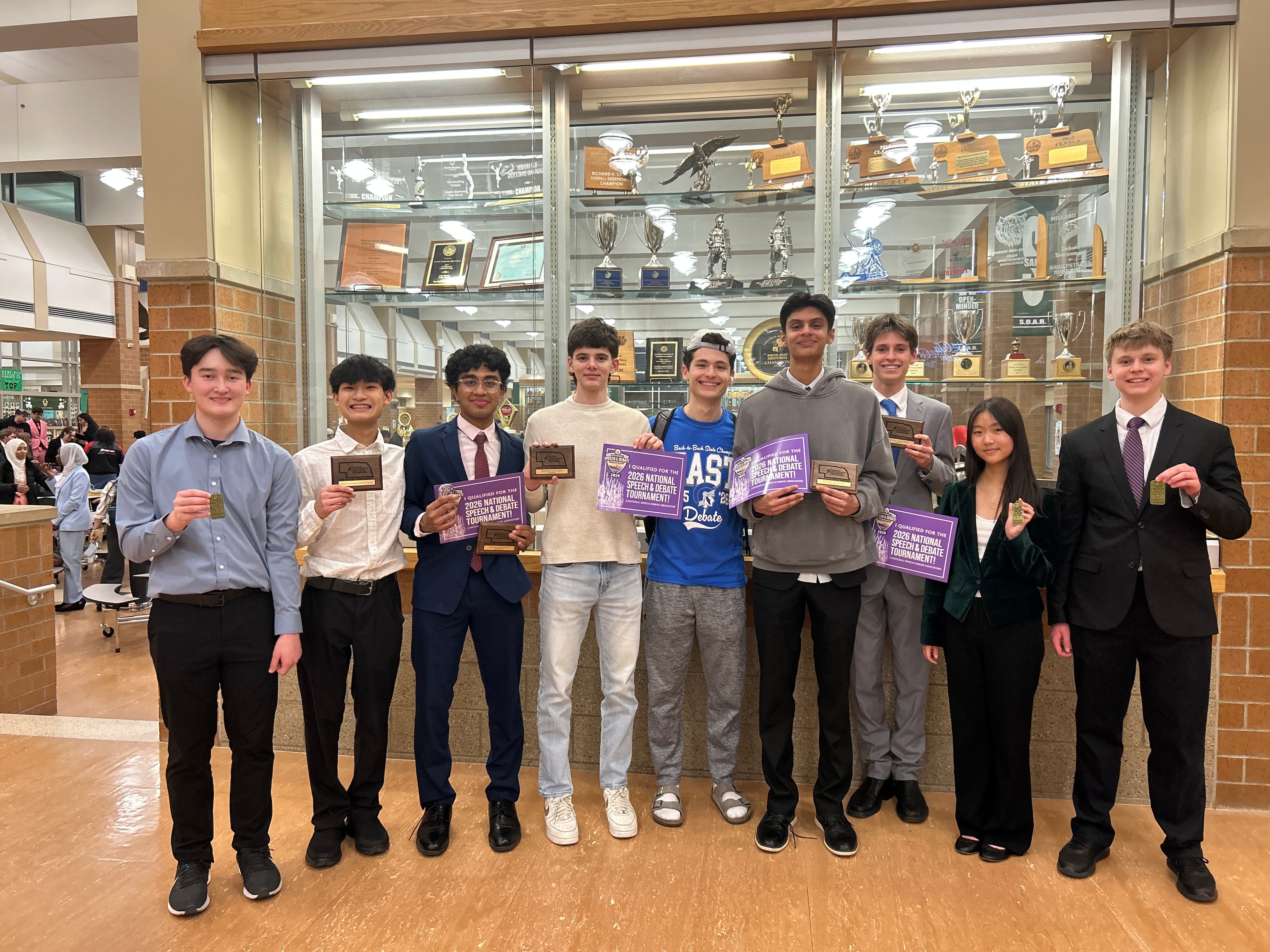 Debate team celebration